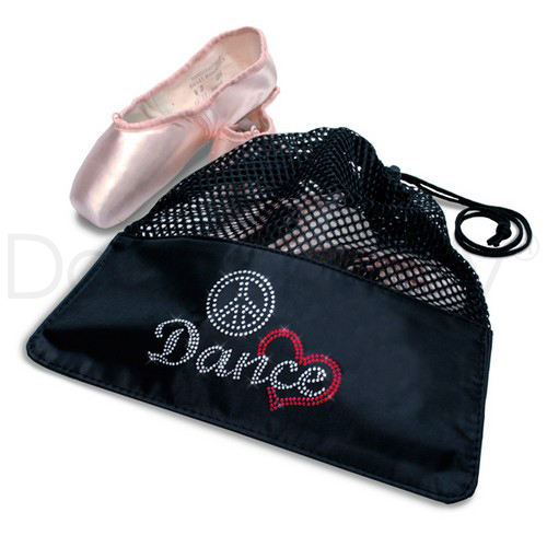 PEACE  LOVE & DANCE TOE SHOE BAG by Dancer Only
