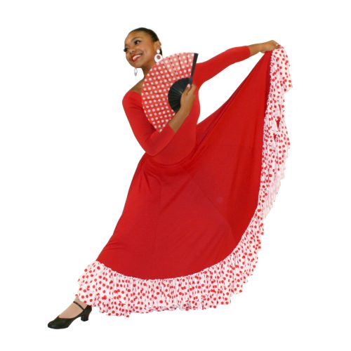 Red And White Flamenco Skirt